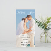 Merci de Mariage vertical simple (Debout devant)