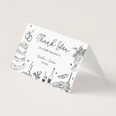 Merci de Mariage Whimsical tiré à la main (Front)