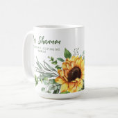 Merci de m'avoir aidé à éclore Mug Sunflower (Devant gauche)