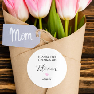 Merci de m'avoir aidé Bloom Flower Sticker