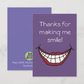 Merci de me faire sourire ! lèvres rouges sur viol (Devant / Derrière)