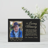 Merci de mémoire funéraire de 3,5 po x 5 po (Debout devant)