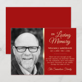 Merci de mémoire funéraire de la Sympathie Rouge (Devant / Derrière)