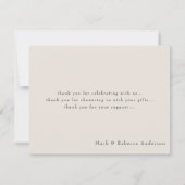 Merci de message contemporain mariage (Dos)