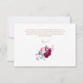 Merci de message de douche à vin rose floral (Dos)