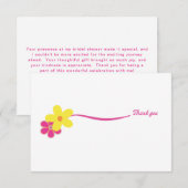 Merci de message de Fête des mariées rose chaud ré (Devant / Derrière)