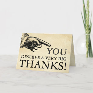 Merci de message personnalisé Vintage amusant