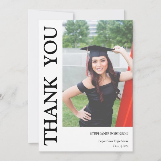 Merci de  moderne simple Carte photo (Devant)