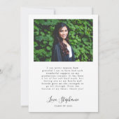 Merci de  moderne simple Carte photo (Dos)