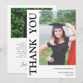 Merci de  moderne simple Carte photo (Devant / Derrière)