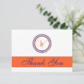 Merci de Monogam de cercle de point de W (bleu (Debout devant)