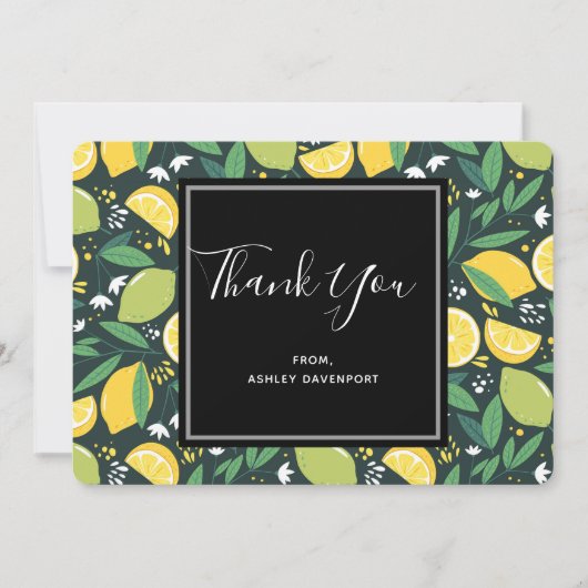 Merci de Motif de citron jaune et de citron vert (Devant)