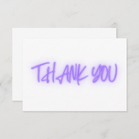 Merci de néon violet tendance (Devant / Derrière)