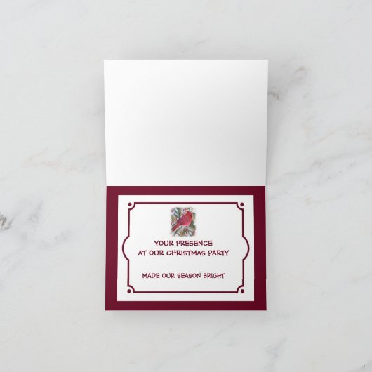 MERCI DE NOËL CARDINAL ROUGE (Intérieur)