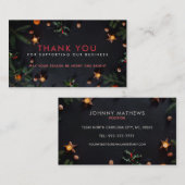 Merci de Noël Carte de visite (Devant / Derrière)