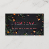 Merci de Noël Carte de visite (Devant)