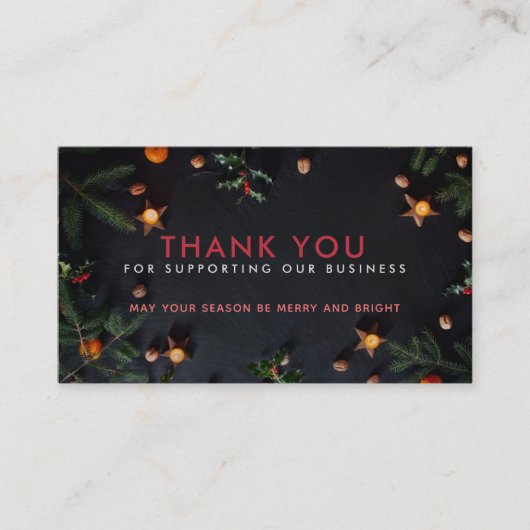 Merci de Noël Carte de visite (Devant)