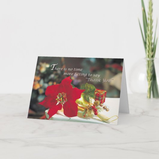 Merci de Noël de Poinsettia (Devant)