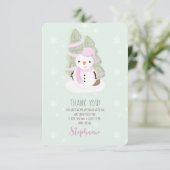 Merci de Noël Snowman Invitation (Debout devant)