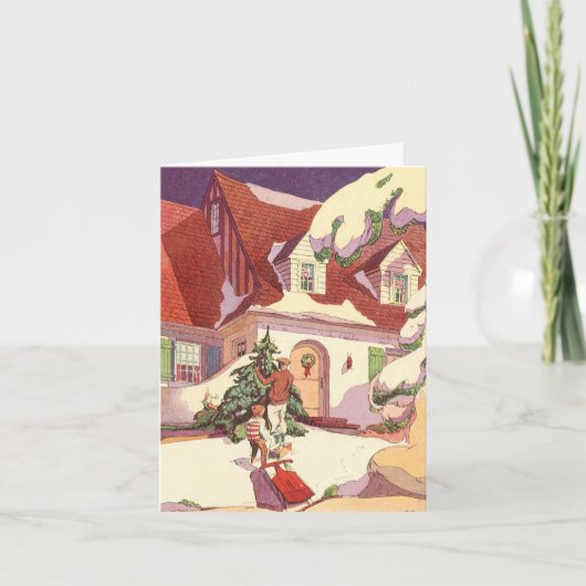 Merci de Noël vintage (Devant)