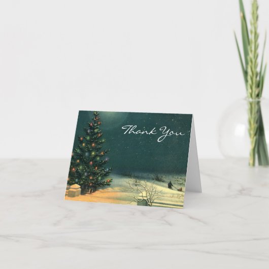 Merci de Noël vintage (Devant)