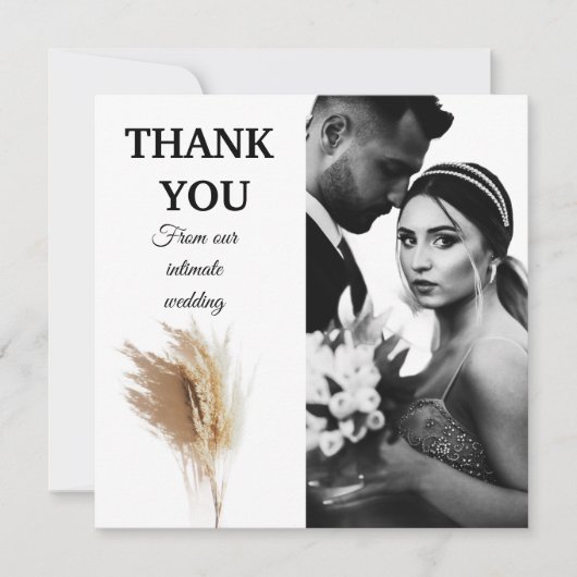 Merci de notre Mariage intime (Devant)