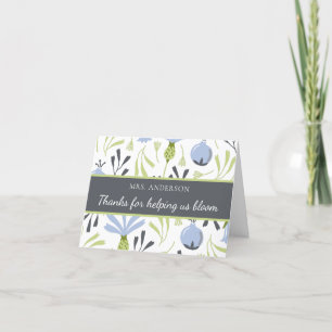 Merci De Nous Aider À Bloom Enseignant Carte de re