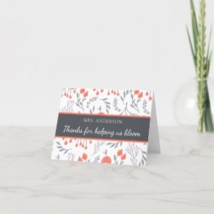 Merci De Nous Aider À Bloom Enseignant Carte de re