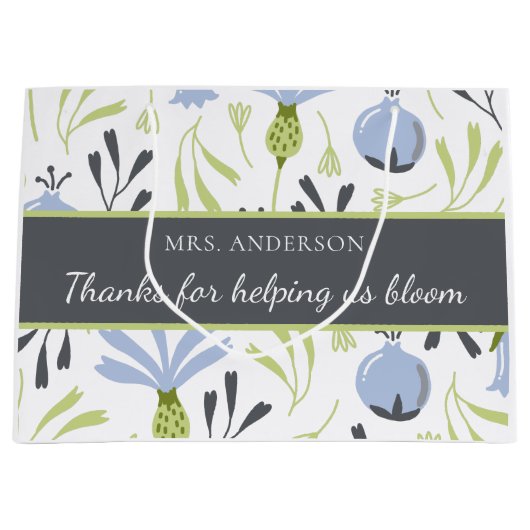 Merci De Nous Aider À Bloom Enseignant Sac Cadeau (Devant)