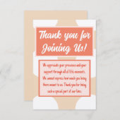 Merci de nous rejoindre ! (Devant / Derrière)