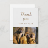 Merci de nous tous Singes Animaux Amusement (Devant / Derrière)
