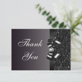 Merci de paillettes imprimé par noir d'arc et de (Debout devant)