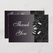 Merci de paillettes imprimé par noir d'arc et de (Devant / Derrière)