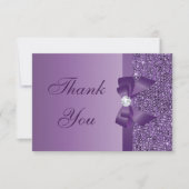 Merci de paillettes imprimé par pourpre d'arc et (Devant)