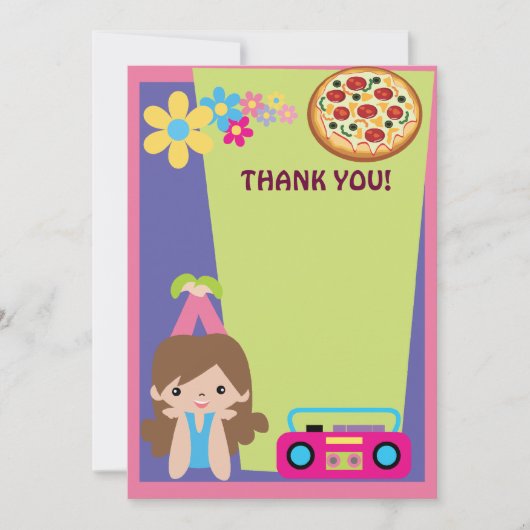 Merci de partie de pizza de fille (Devant)