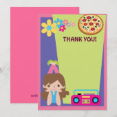 Merci de partie de pizza de fille (Devant / Derrière)