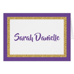 Merci de Parties scintillant violet et or