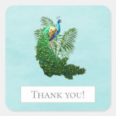 Merci de Peacock | Autocollant Turquoise (Devant)