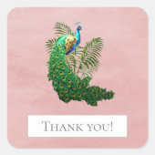 Merci de Peacock | Sticker rose (Devant)