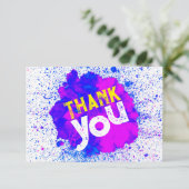 Merci de peinture - Bleu sur blanc (Debout devant)