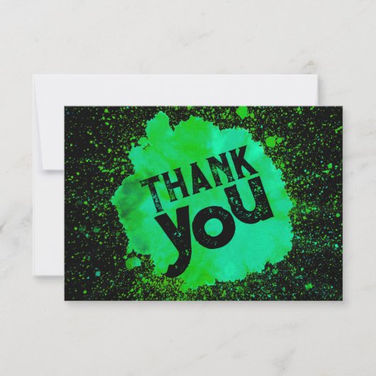 Merci de peinture - Vert sur noir (Devant)