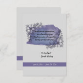 Merci de perte de souvenir de lavande (Devant / Derrière)