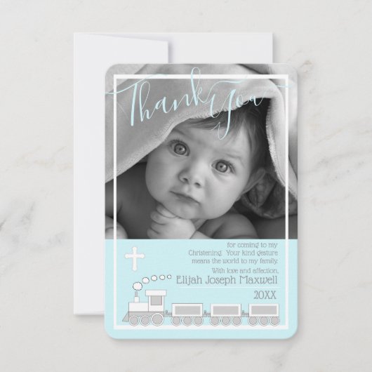 Merci de photo de baptême de baptême de Choo Choo (Devant)