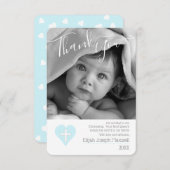 Merci de photo de baptême de baptême de garçon (Devant / Derrière)