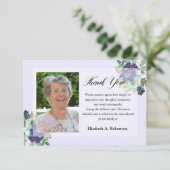 Merci de photos funéraires Fleurs violettes (Debout devant)