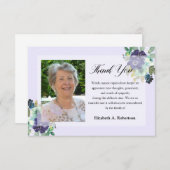 Merci de photos funéraires Fleurs violettes (Devant / Derrière)