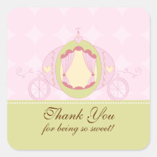 Merci de princesse Birthday Square Sticker
