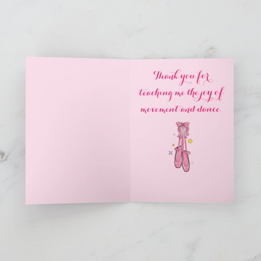 Merci de professeur de danse avec chaussures de ba (Intérieur)