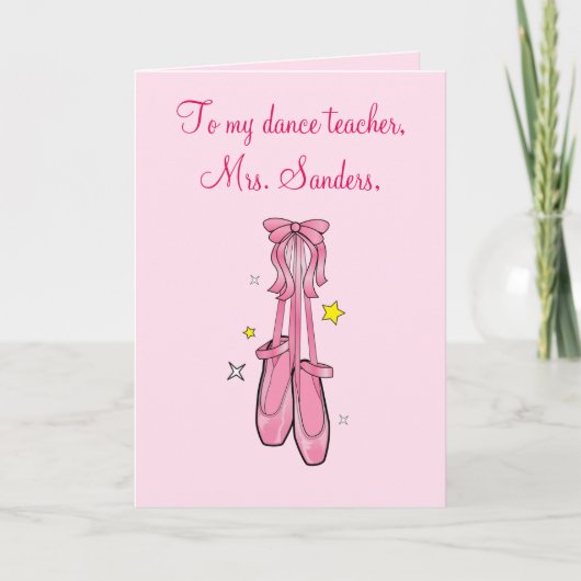 Merci de professeur de danse avec chaussures de ba (Devant)