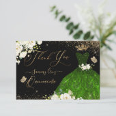 Merci de Quinceanera émeraude Parties scintillant  (Debout devant)